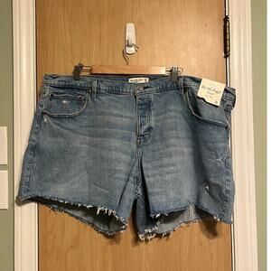 NWT Abercrombie & Fitch the 90's Baggy Short Low Rise Curve Love 22 / 36